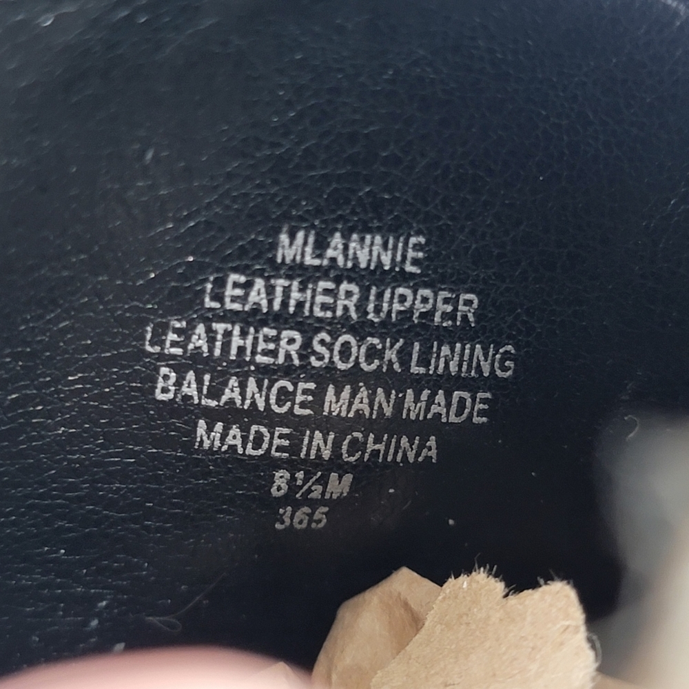 Marc Fisher MLANNIE ESPADRILLE WEDGE SANDAL, Black Leather, EUC, size 8.5 - Picture 7 of 8
